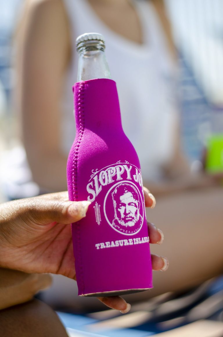 Sloppy Joe's Logo Zippered Bottle Koozie - Sloppy Joe's On The Beach