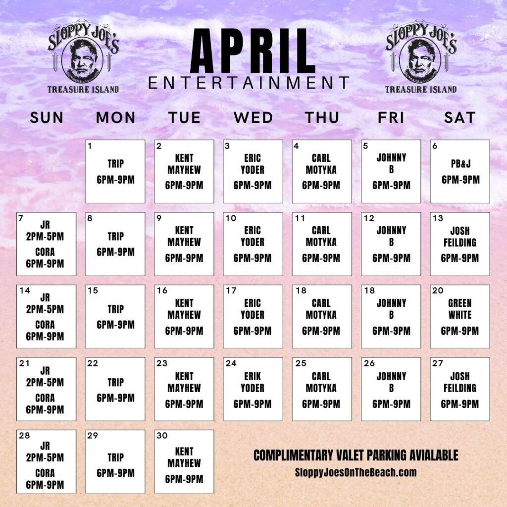 Live Music Treasure Island FL Sloppy Joe's & Bilmar's